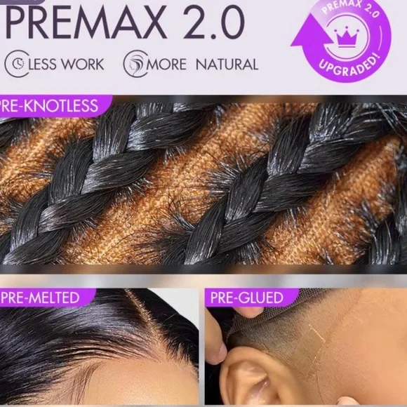 18” Pre-Max 2.0 Wig/Nature Max Highlights Color/Deep Wave/Glueless 13x6 Frontal🔥 - Picture 3 of 16